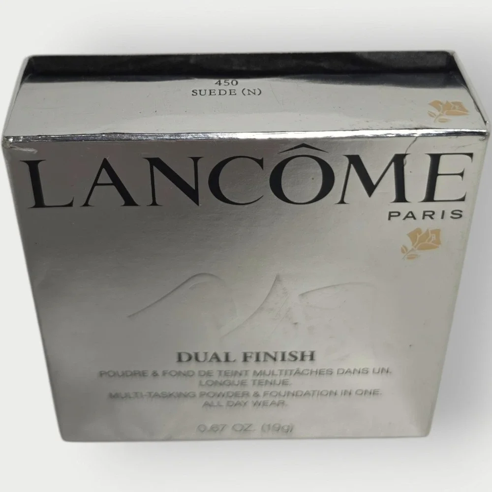 LANCOME ~ DUAL FINISH POWDER MAKEUP ~ # 450 SUEDE (N) ~ 0.67 OZ BOXED‎ NEW
